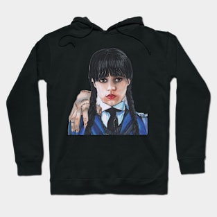 Wednesday Adams drawing Hoodie